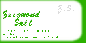 zsigmond sall business card